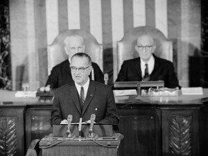 Former U.S. President Lyndon B. Johnson declares a “war on poverty” – Jan. 8, 1964